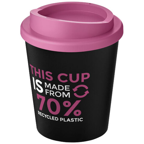 Americano® Espresso Eco 250 ml recycelter Isolierbecher, schwarz, magenta bedrucken, Art.-Nr. 21045410 Americano® Espresso Eco 250 ml recycelter Isolierbecher, schwarz, magenta bedrucken, Art.-Nr. 21045410