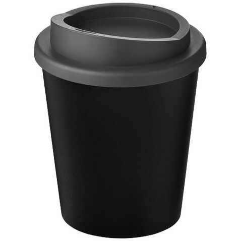 Americano® Espresso Eco 250 ml recycelter Isolierbecher, schwarz, grau bedrucken, Art.-Nr. 21045411