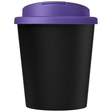 Americano® Espresso Eco 250 ml recycelter Isolierbecher mit auslaufsicherem Deckel, schwarz, lila bedrucken, Art.-Nr. 21045509 Americano® Espresso Eco 250 ml recycelter Isolierbecher mit auslaufsicherem Deckel, schwarz, lila bedrucken, Art.-Nr. 21045509