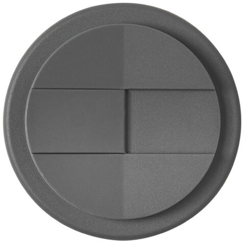 Americano® Espresso Eco 250 ml recycelter Isolierbecher mit auslaufsicherem Deckel, schwarz, grau bedrucken, Art.-Nr. 21045511