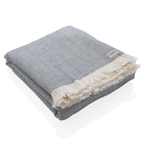 Ukiyo Hisako AWARE™ Four Seasons Handtuch/Decke 100x180cm navy blau bedrucken, Art.-Nr. P453.805