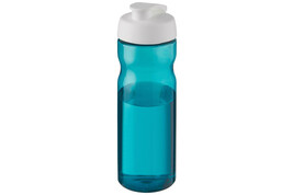 H2O Active® Base 650 ml Sportflasche mit Klappdeckel, aquablau, weiss bedrucken, Art.-Nr. 21004524
