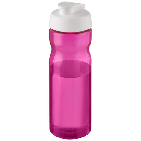 H2O Active® Base 650 ml Sportflasche mit Klappdeckel, magenta, weiss bedrucken, Art.-Nr. 21004526