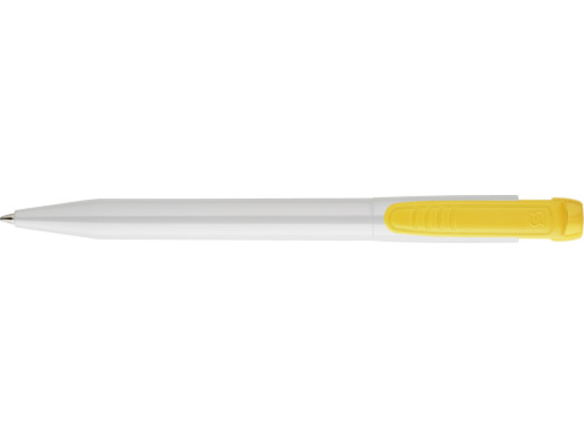 Stilolinea ABS Pier Kugelschreiber mit farbigem Clip – Gelb bedrucken, Art.-Nr. 006999999_2254