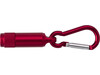 Mini-Taschenlampe aus Aluminium mit Karabiner – Rot bedrucken, Art.-Nr. 008999999_432009
