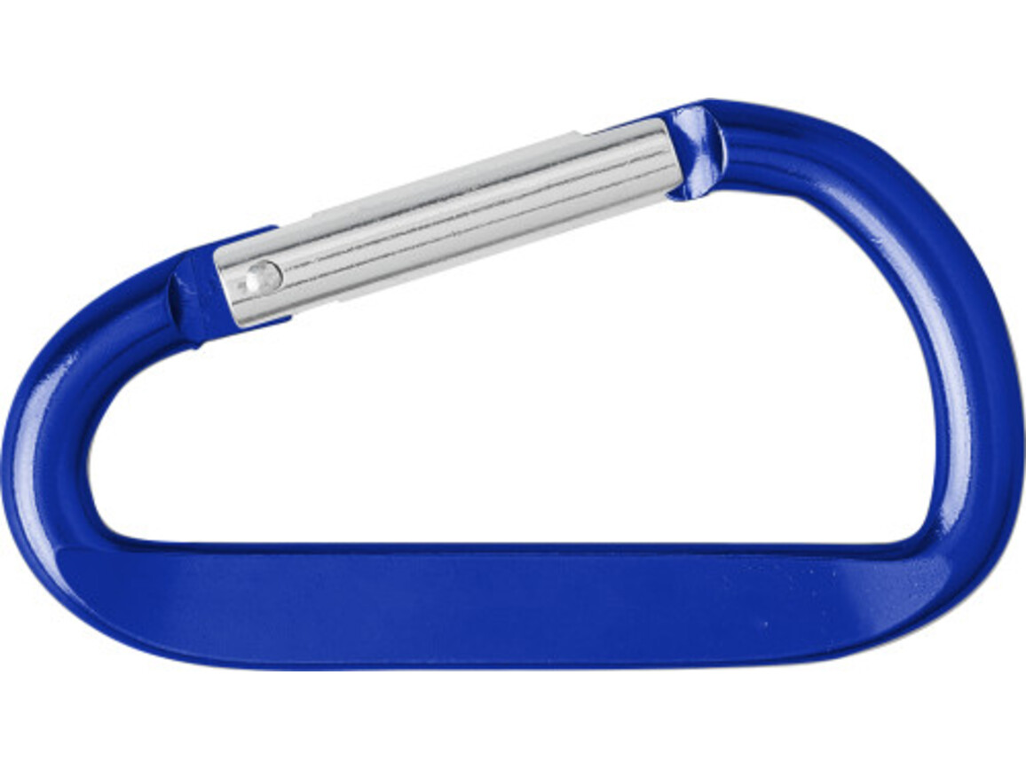 Aluminium-Karabiner-Schlüsselanhänger – Blau bedrucken, Art.-Nr. 005999999_483363