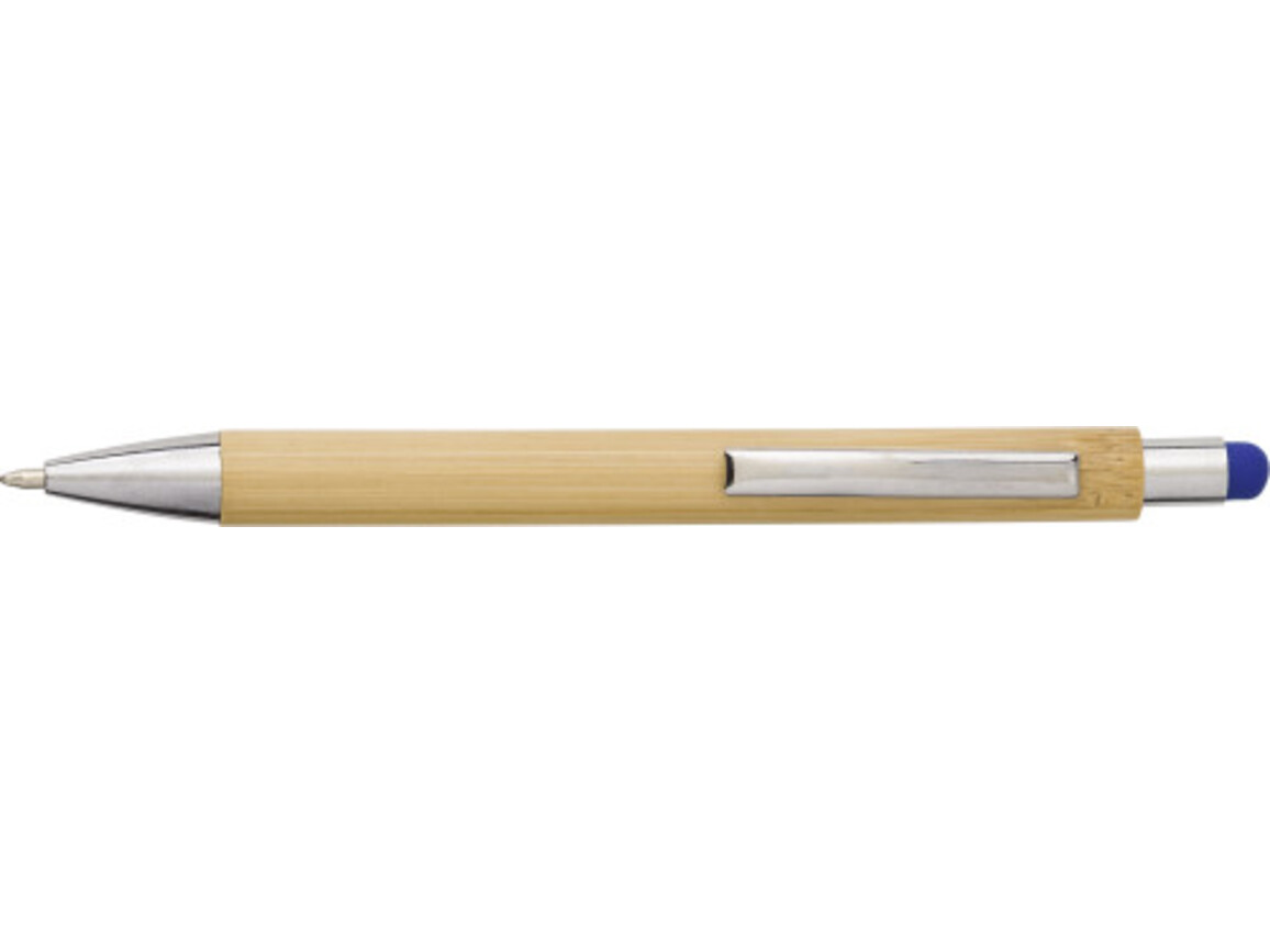 Kugelschreiber aus Bambus und Kunststoff – Blau bedrucken, Art.-Nr. 005999999_548774