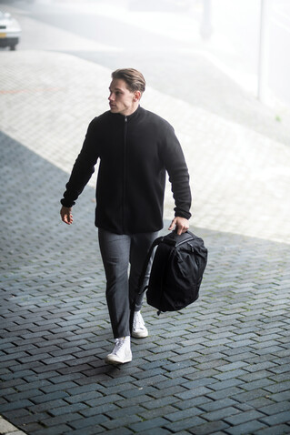 Bobby Soft, Anti-Diebstahl-Rucksack schwarz, grün bedrucken, Art.-Nr. P705.791