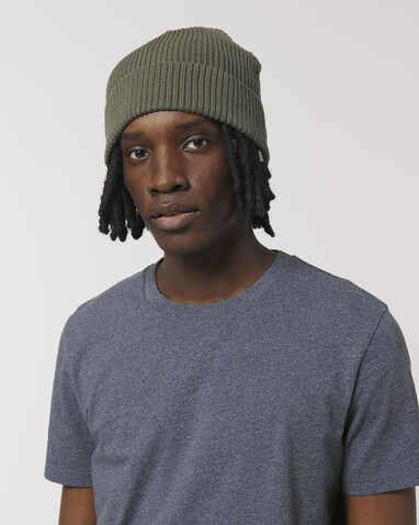 Fisherman Beanie - Der Fisherman Beanie - Khaki - OS bedrucken, Art.-Nr. STAU771C223OS