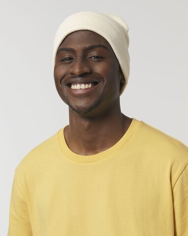 Rib Beanie - Der Rippstrick-Beanie - Natural - OS bedrucken, Art.-Nr. STAU772C007OS