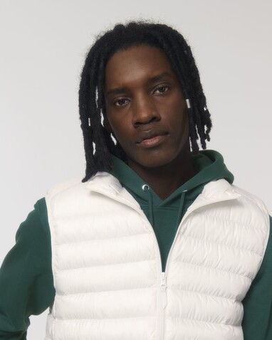 Stanley Climber - Herren-Steppweste - Off White - L bedrucken, Art.-Nr. STJM836C0181L