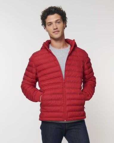 Stanley Voyager - Wattierte Herren Steppjacke - Red - S bedrucken, Art.-Nr. STJM837C0041S