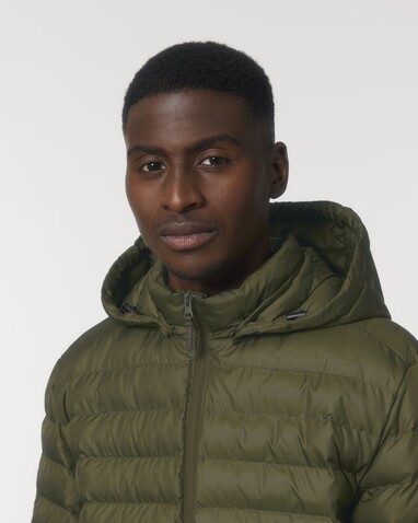 Stanley Voyager - Wattierte Herren Steppjacke - British Khaki - M bedrucken, Art.-Nr. STJM837C0081M