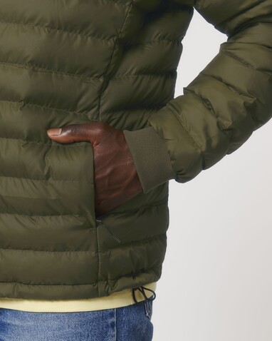 Stanley Voyager - Wattierte Herren Steppjacke - British Khaki - S bedrucken, Art.-Nr. STJM837C0081S