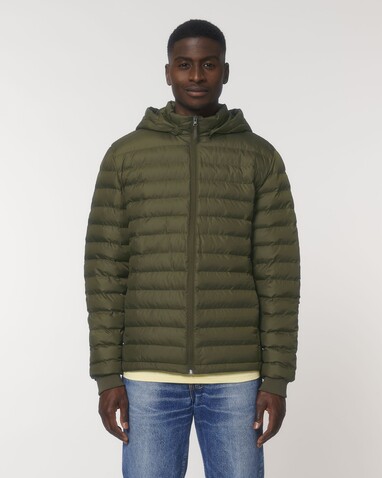 Stanley Voyager - Wattierte Herren Steppjacke - British Khaki - M bedrucken, Art.-Nr. STJM837C0081M