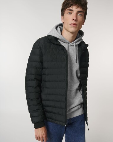 Stanley Voyager - Wattierte Herren Steppjacke - Black - M bedrucken, Art.-Nr. STJM837C0021M