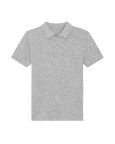 Mini Sprinter - Das Iconic Kinder-Polo - Heather Grey - 12-13/152-158cm bedrucken, Art.-Nr. STPK908C25012