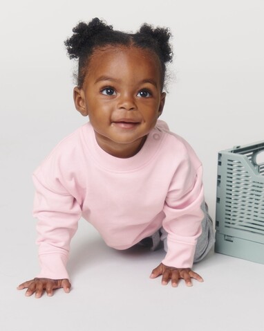 Baby Changer - Iconic Baby-Sweatshirt mit Rundhalsausschnitt - Cotton Pink - 24-36 m/92-98cm bedrucken, Art.-Nr. STSB920C005B5
