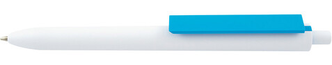 Kugelschreiber El Primero White – hellblau bedrucken, Art.-Nr. el_primero_White_hellblau