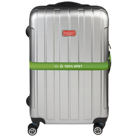 luggage, baggage, band, travel, suitcase, recycled, sustainable, weiss bedrucken, Art.-Nr. 1PL03001