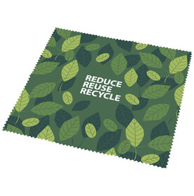 Cori Großes Reinigungstuch aus recyceltem PET, weiss bedrucken, Art.-Nr. 1PL03201