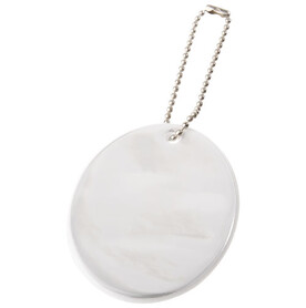 RFX™ H-12 Reflektierender, ovaler Anhänger, weiss bedrucken, Art.-Nr. 1PR01001
