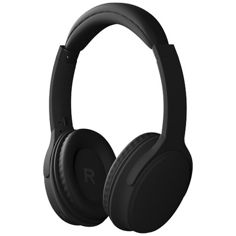 SCX.design E20 Bluetooth 5.0 Kopfhörer mit Leuchtlogo, schwarz, weiss bedrucken, Art.-Nr. 1PX00600