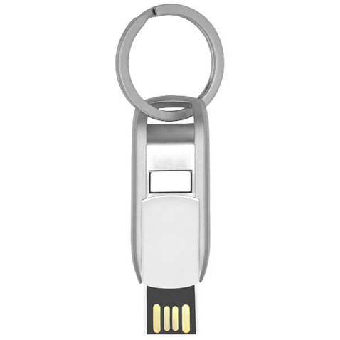 Flip USB Stick, weiss, silber, 1GB bedrucken, Art.-Nr. 1Z48101D