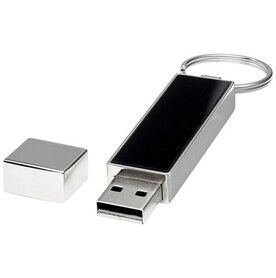 Rechteckiger Light Up USB Stick, weiss, schwarz, silber, 1GB bedrucken, Art.-Nr. 1Z48401D