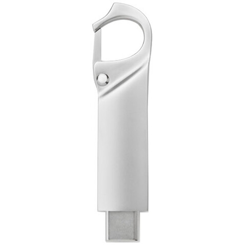 Typ C USB Stick 3.0 mit Karabiner, silber, 32GB bedrucken, Art.-Nr. 1Z49281L