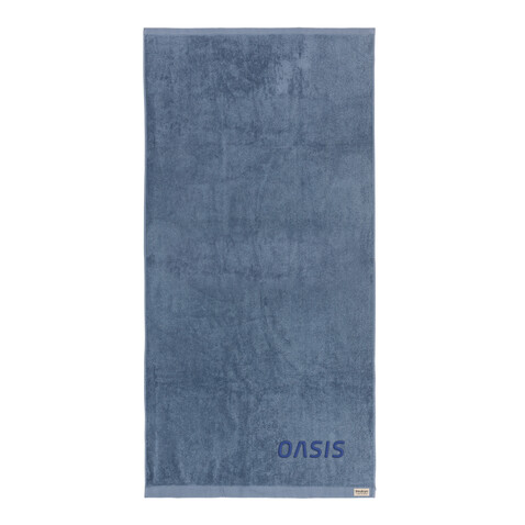 Ukiyo Sakura AWARE™ 500gr/m² Badetuch 70 x 140cm blau bedrucken, Art.-Nr. P453.825