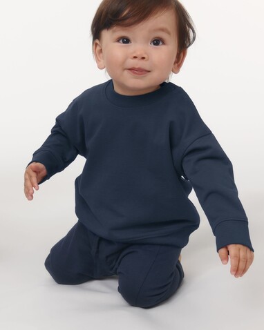 Baby Changer - Das Iconic Baby-Rundhals-Sweatshirt - French Navy - 24-36 m/92-98cm bedrucken, Art.-Nr. STSB920C727B5