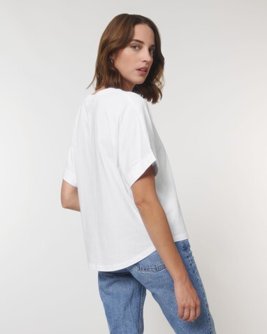Stella Collider - Das Oversized Damen-T-Shirt mit gekrempelten Ärmeln - White - XL bedrucken, Art.-Nr. STTW089C0011X Stella Collider - Das Oversized Damen-T-Shirt mit gekrempelten Ärmeln - White - XL bedrucken, Art.-Nr. STTW089C0011X