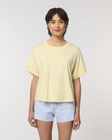 Stella Collider - Das Oversized Damen-T-Shirt mit gekrempelten Ärmeln - Butter - XL bedrucken, Art.-Nr. STTW089C0781X Stella Collider - Das Oversized Damen-T-Shirt mit gekrempelten Ärmeln - Butter - XL bedrucken, Art.-Nr. STTW089C0781X