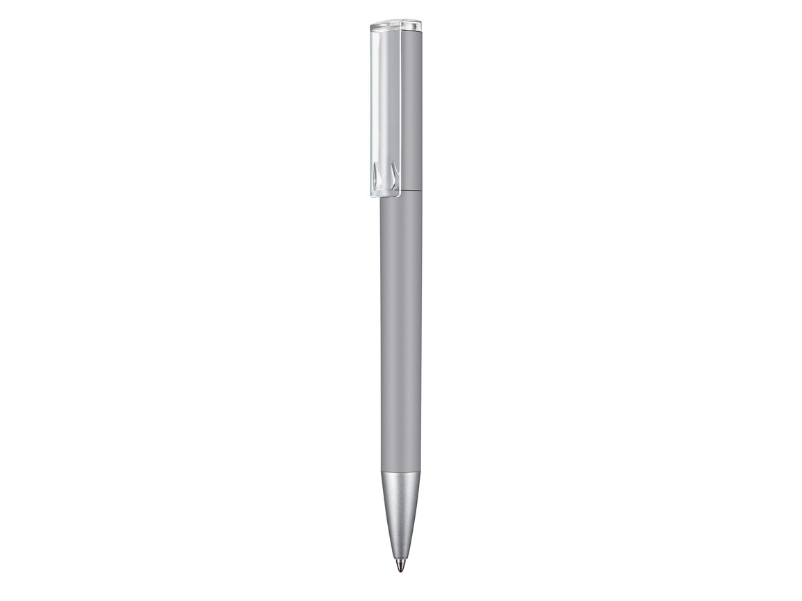 Kugelschreiber LIFT SOFT–stein-grau bedrucken, Art.-Nr. 03801_1400