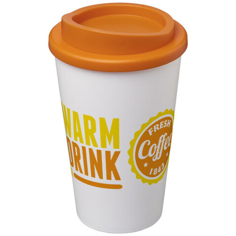 Americano® 350 ml Isolierbecher, orange, weiss bedrucken, Art.-Nr. 22000131
