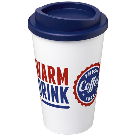 Americano® 350 ml Isolierbecher, blau, weiss bedrucken, Art.-Nr. 22000198