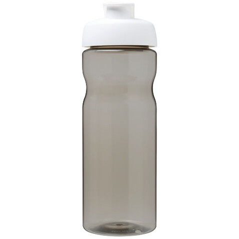 H2O Active® Eco Base 650 ml Sportflasche mit Klappdeckel, weiss, kohle bedrucken, Art.-Nr. 22010001