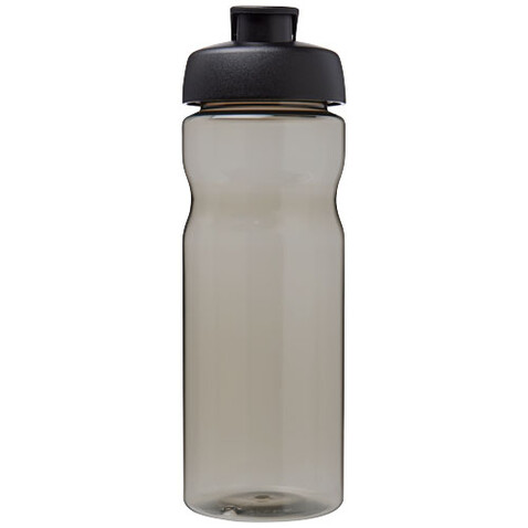H2O Active® Eco Base 650 ml Sportflasche mit Klappdeckel, schwarz, kohle bedrucken, Art.-Nr. 22010090