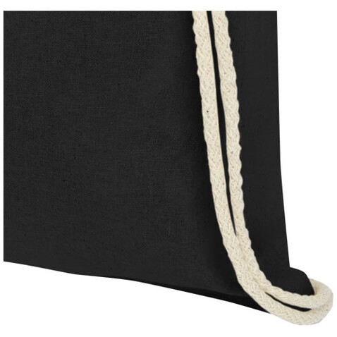Oregon 100 g/m² Premium Turnbeutel 5L, schwarz bedrucken, Art.-Nr. 12011301