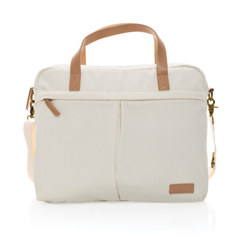 Impact AWARE™ 16 oz. rCanvas Laptop-Tasche off white bedrucken, Art.-Nr. P760.230