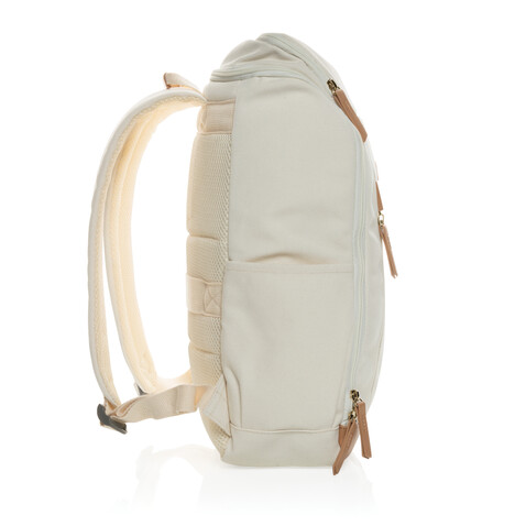 Impact AWARE™ 16 oz. r recyceltem canvas 15&quot; Laptop-Rucksack off white bedrucken, Art.-Nr. P760.240