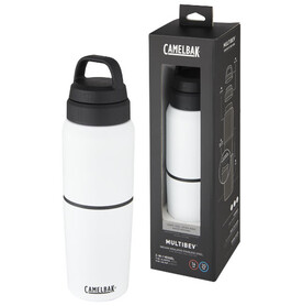 CamelBak® MultiBev 500 ml vakuumisolierte Edelstahlflasche und 350 ml Becher, weiss bedrucken, Art.-Nr. 10071601