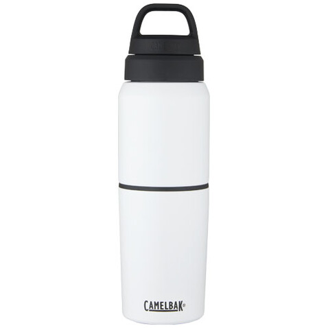 CamelBak® MultiBev 500 ml vakuumisolierte Edelstahlflasche und 350 ml Becher, weiss bedrucken, Art.-Nr. 10071601