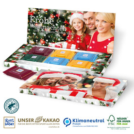 Ritter SPORT Schokotäfelchen in Präsentbox Business, Klimaneutral, FSC® bedrucken, Art.-Nr. 91289-W