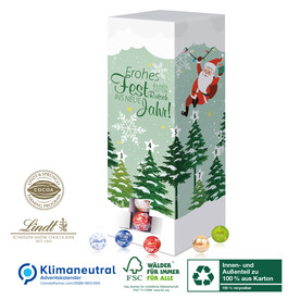 Karton-Adventskalender Turm Lindt, Klimaneutral, FSC® bedrucken, Art.-Nr. 95321-W