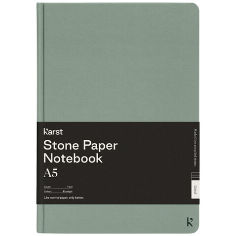 Karst® A5 Hardcover Notizbuch, heather grün bedrucken, Art.-Nr. 10779062