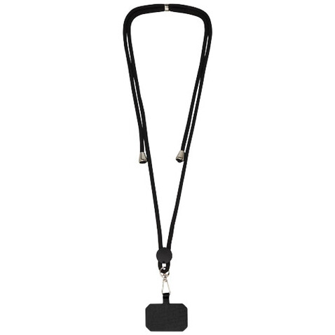 Kubi Smartphone Lanyard, schwarz bedrucken, Art.-Nr. 12426390