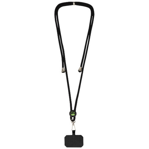 Kubi Smartphone Lanyard, schwarz bedrucken, Art.-Nr. 12426390