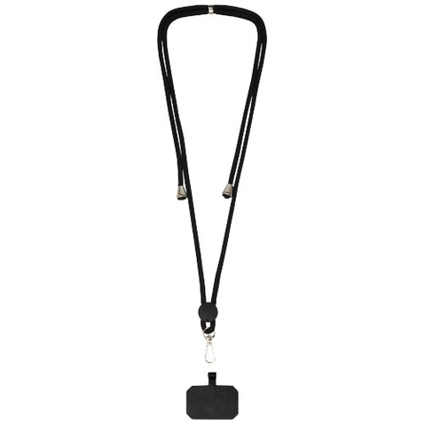 Kubi Smartphone Lanyard, schwarz bedrucken, Art.-Nr. 12426390